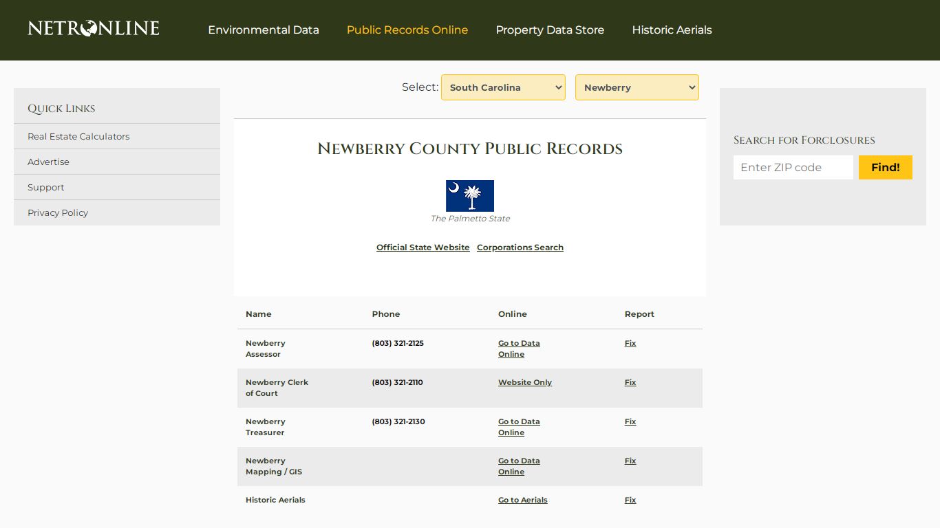 Newberry County Public Records - NETROnline.com